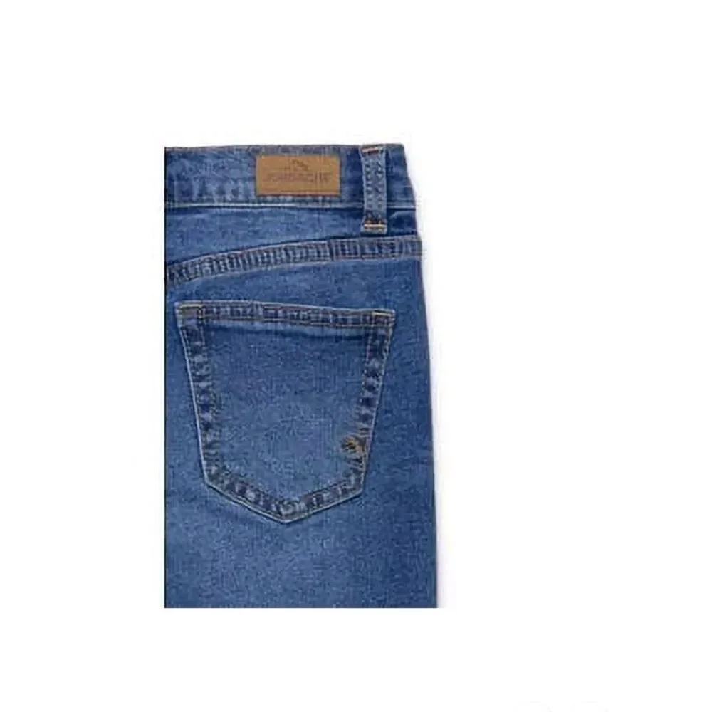 Jordache Girls High Rise Baggy Straight Jean, Size 16 Stretch Medium Enzyme